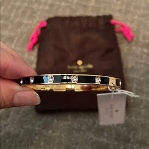 Kate Spade Gold and Black Bracelet with Crystal Accents